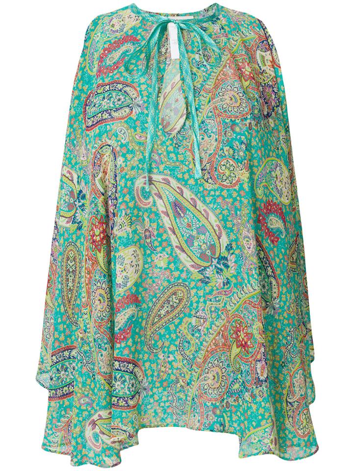 Etro Draped Paisley Blouse - Green