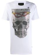 Philipp Plein Round Neck Flame T-shirt - White