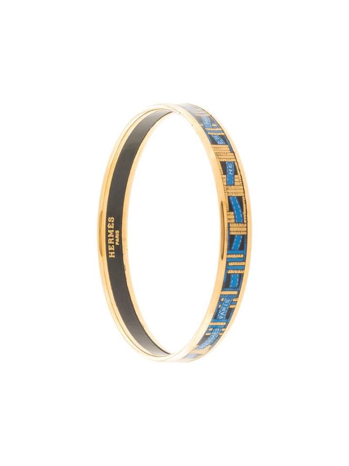 Hermès Pre-owned Enamel Cloisonne Ware Bangle - Blue