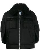 Prada Oversized Zip-front Coat - Black