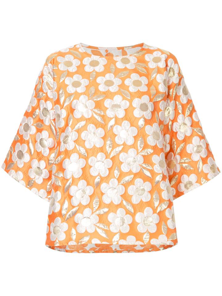 Bambah Daisy Box Blouse - Yellow & Orange