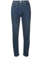 Re/done High Slim Cropped Jeans - Blue