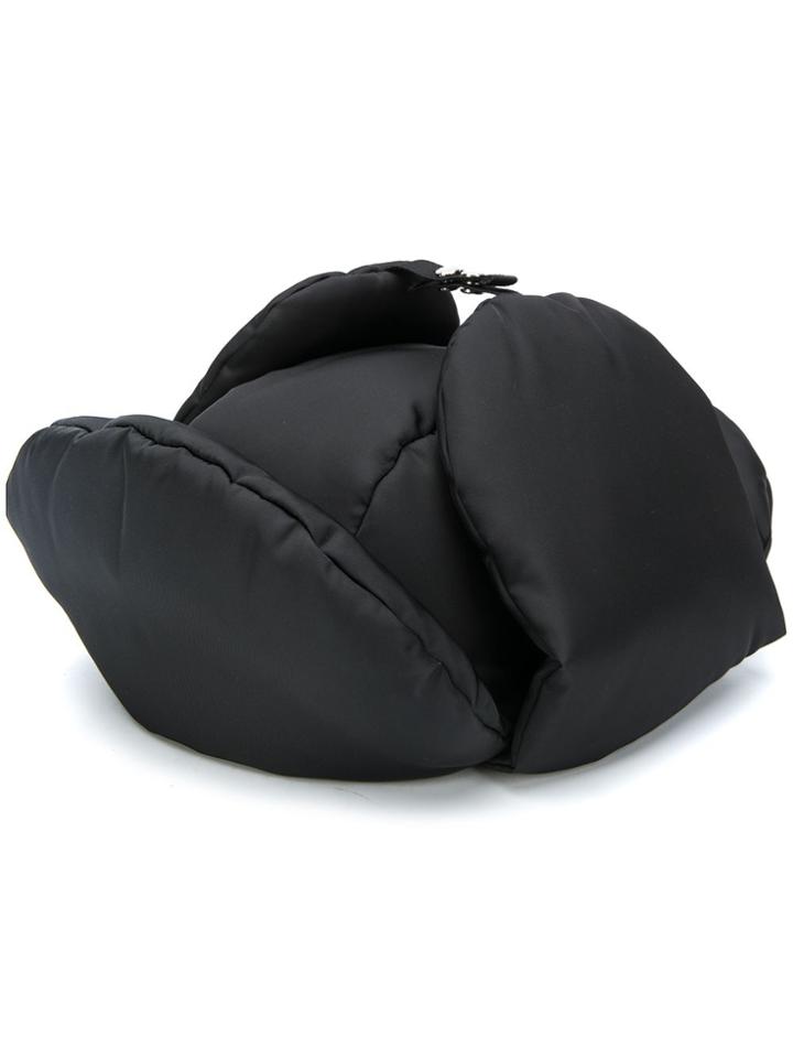 Prada Snap Fastening Trapper Hat - Black
