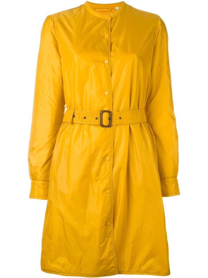 Aspesi Belted Short Raincoat, Women's, Size: Large, Yellow/orange, Polyamide/polyester
