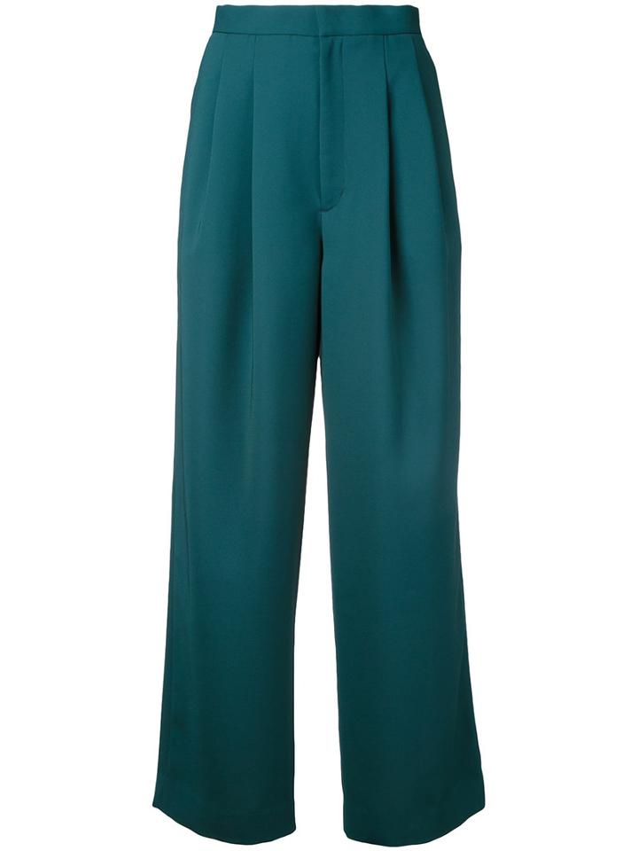 En Route Wide Leg Culottes, Women's, Size: 0, Green, Polyester