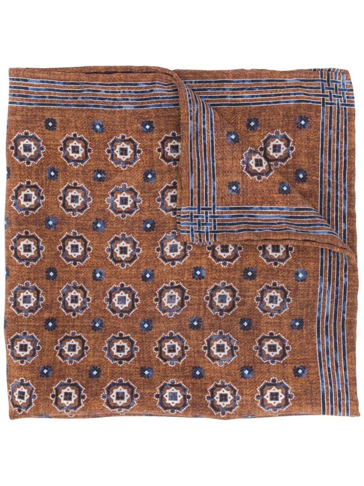 Brunello Cucinelli Geometric Pattern Scarf - Brown