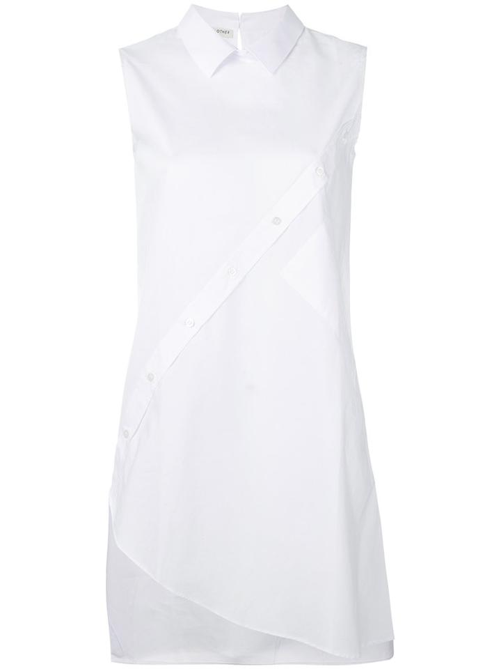 Each X Other - Dislocated Buttoning Sleeveless Blouse - Women - Cotton - Xs, White, Cotton