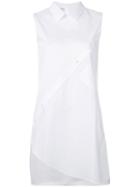 Each X Other - Dislocated Buttoning Sleeveless Blouse - Women - Cotton - Xs, White, Cotton