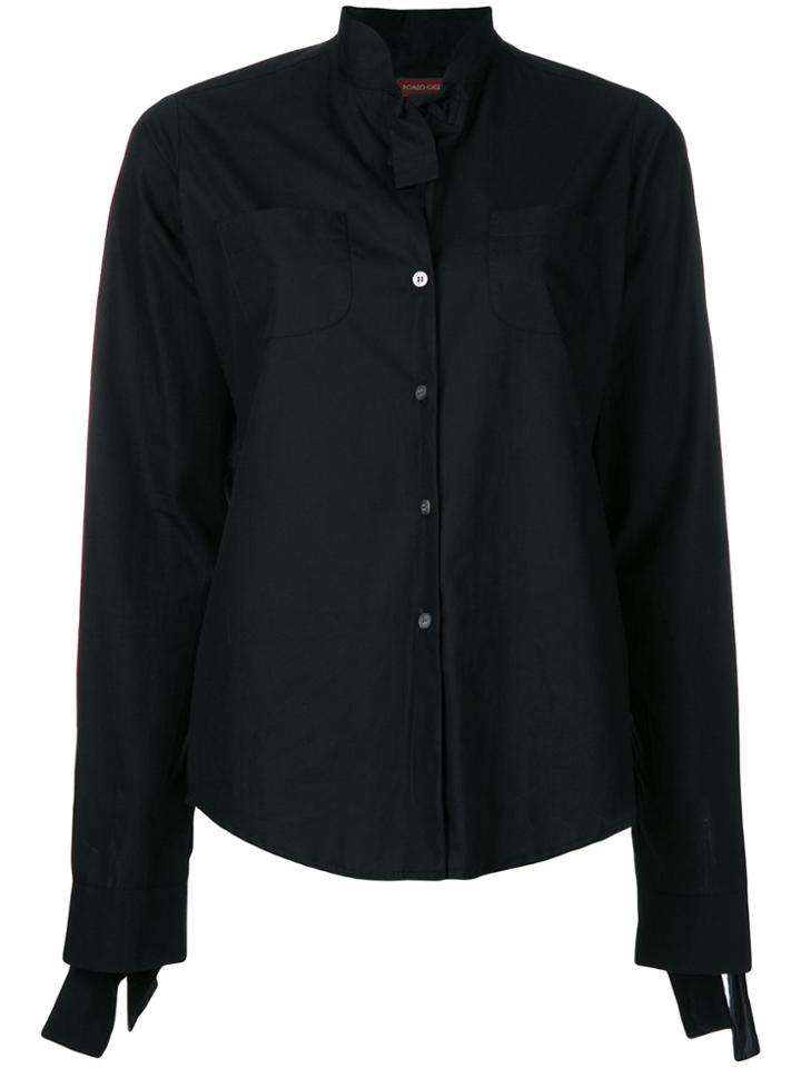 Romeo Gigli Vintage Tied Detailing Shirt - Black