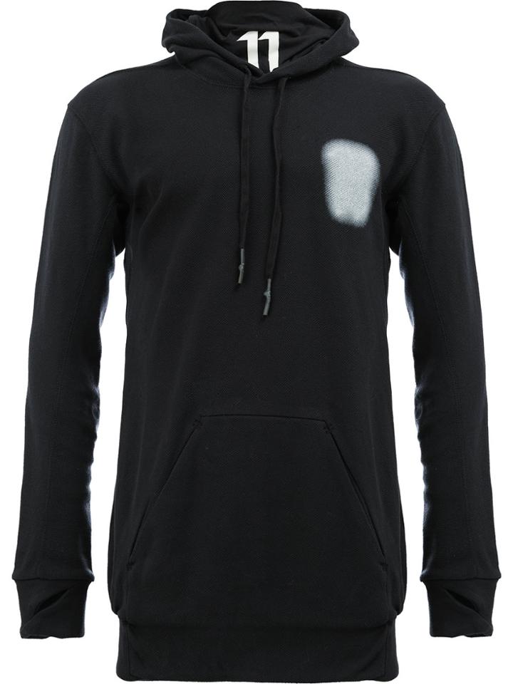 11 By Boris Bidjan Saberi Eleven Longline Hoodie - Black