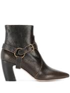 Miu Miu Buckled Ankle Boots - Brown