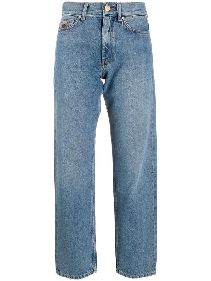 Tommy Hilfiger Embroidered Logo Jeans - Blue