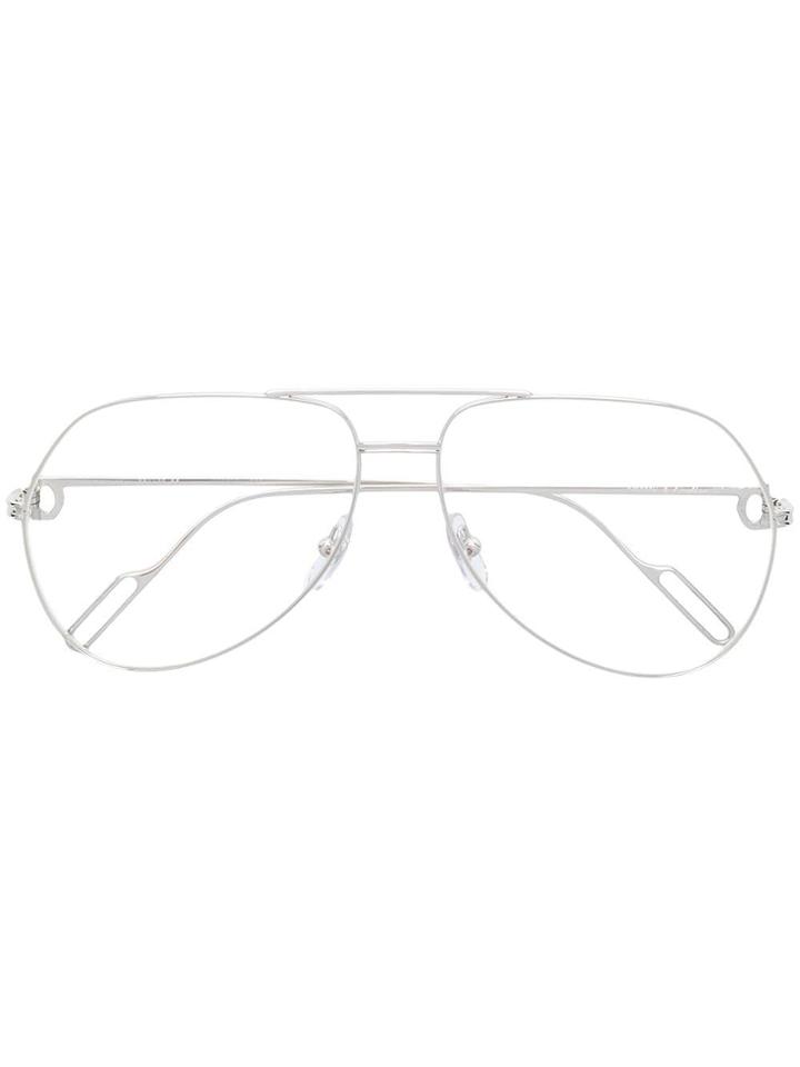 Cartier Aviator Glasses - Silver