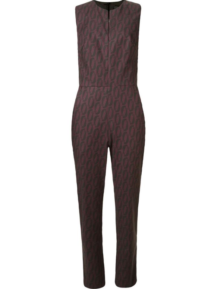Andrea Marques Mid-rise Printed Tailored Jumpsuit, Women's, Size: 40, Black, Cotton/spandex/elastane/acetate