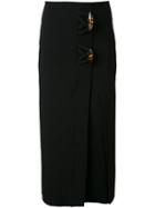 Christopher Esber Dual Knot Resin Vent Skirt, Women's, Size: 6, Black, Polyester/spandex/elastane