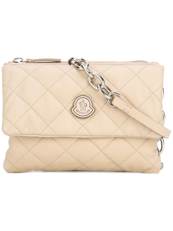 Moncler 'poppy' Satchel Bag, Women's, Nude/neutrals, Calf Leather/metal
