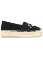 Kenzo Eye Embroidered Espadrilles - Black