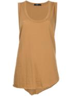 Bassike Detailed T-back Tank - Brown