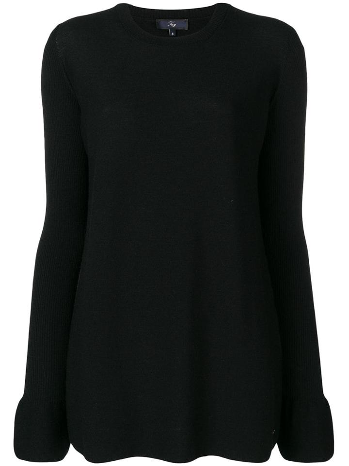 Fay Flared Sleeve Sweater - Black