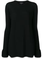 Fay Flared Sleeve Sweater - Black
