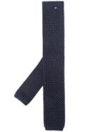 Canali Dotted Knitted Tie - Blue