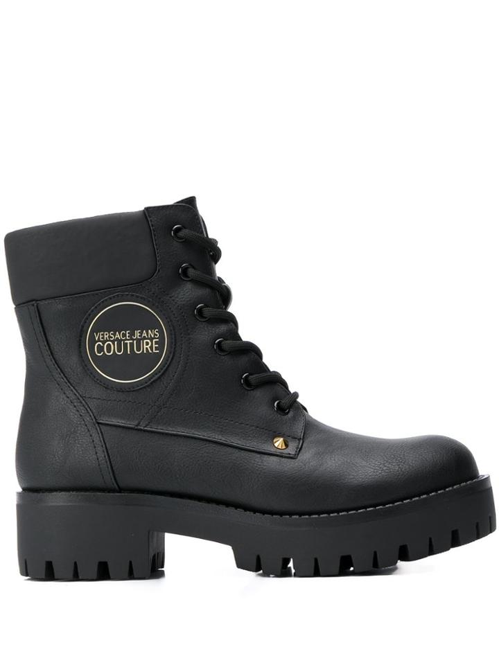 Versace Jeans Couture Chunky Biker Boots - Black