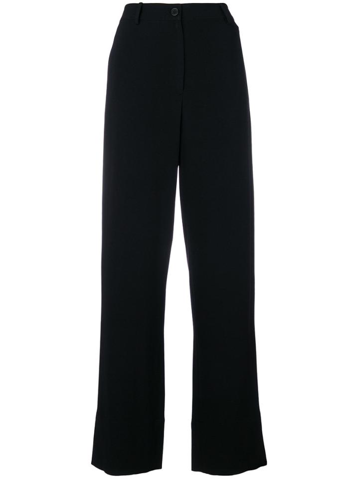 Theory Flared High-waisted Trousers - Black