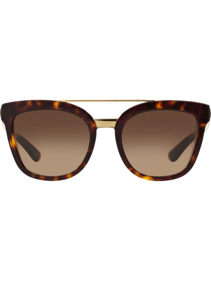 Dolce & Gabbana Oversized Sunglasses, Women's, Brown, Plastic