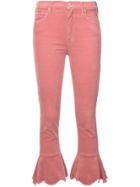 Mother Flared Cropped Jeans - Pink & Purple