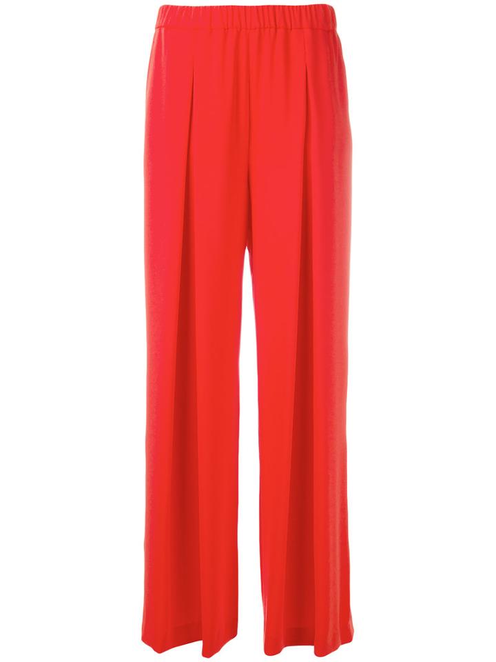 P.a.r.o.s.h. - Pleated Palazzo Trousers - Women - Polyester - S, Red, Polyester