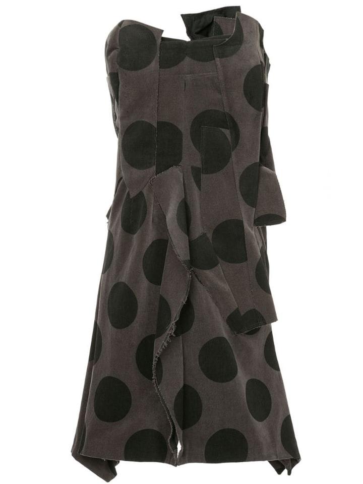 Comme Des Garçons Pre-owned Deconstructed Polka Dot Dress - Grey