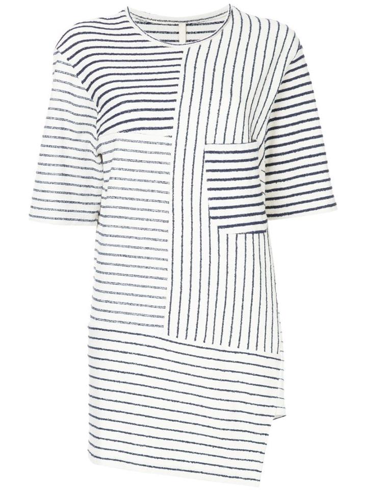 Forme D'expression Patch Long-line T-shirt - Neutrals