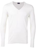 Drumohr - V-neck Jumper - Men - Silk/cashmere - 50, White, Silk/cashmere