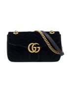 Gucci Gg Marmont Velvet Shoulder Bag - Black