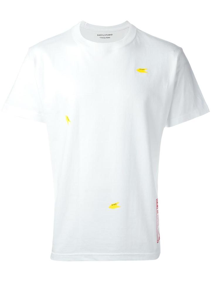 Darylstudio 'twiced Cleaned' T-shirt, Adult Unisex, Size: Medium, White, Cotton