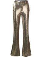 Ainea Flared Sequin Trousers - Gold