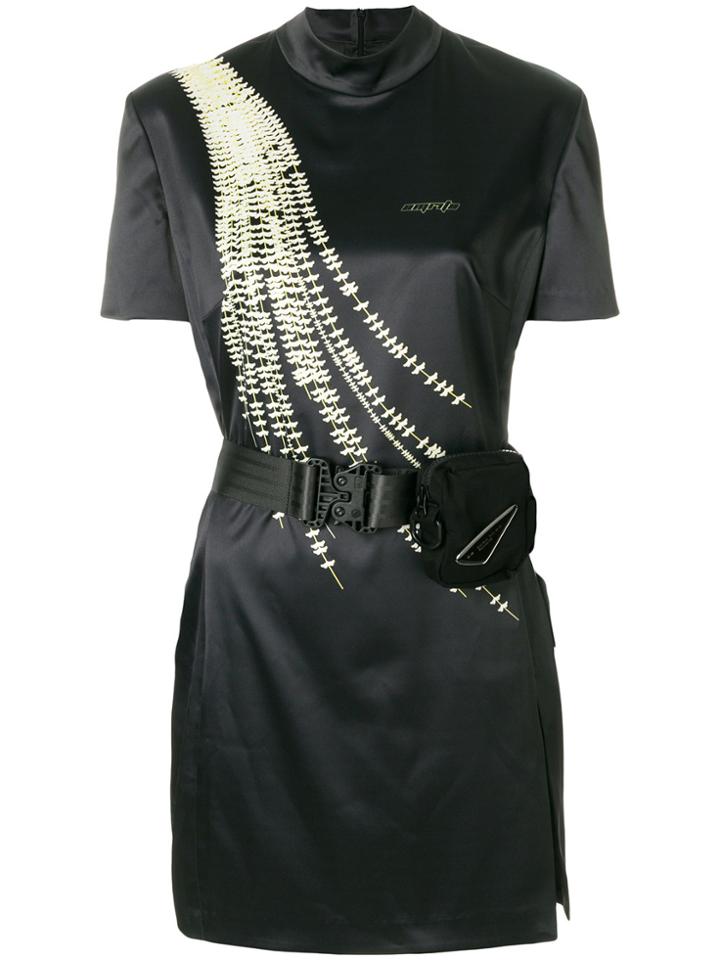 Hyein Seo Willow Print Mini Dress - Black