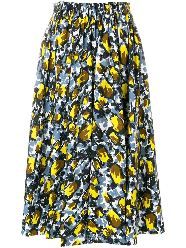 Marni Gathered Full Skirt - Blue