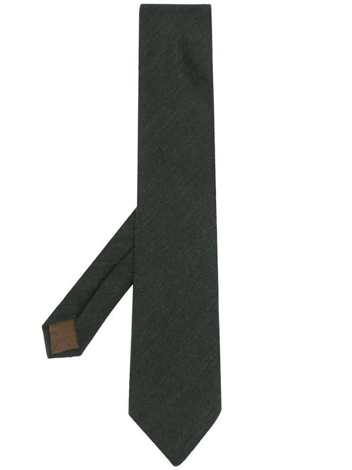 Church's Classic Embroidered Tie - Green