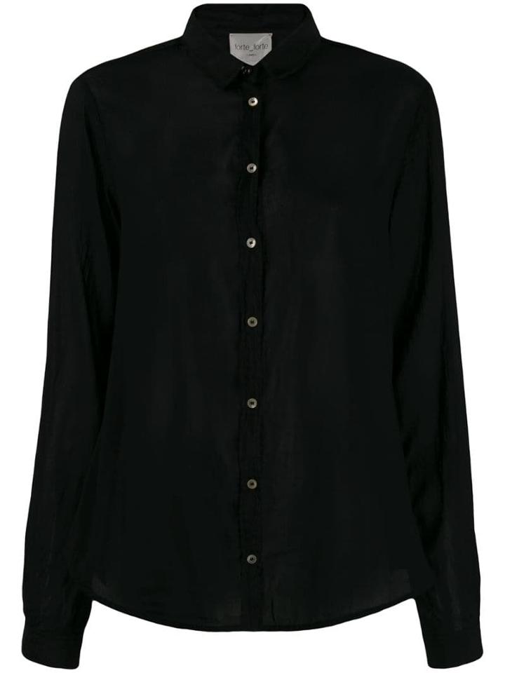 Forte Forte Crease Effect Shirt - Black