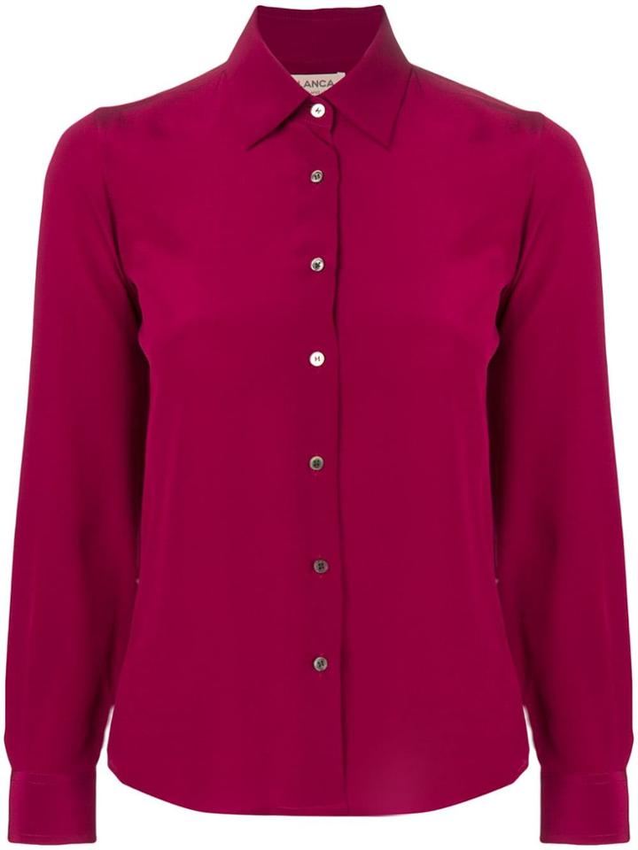 Blanca Slim-fit Silk Shirt - Pink