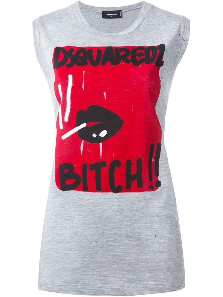 Dsquared2 Sleeveless T-shirt, Women's, Size: Xs, Grey, Cotton/viscose