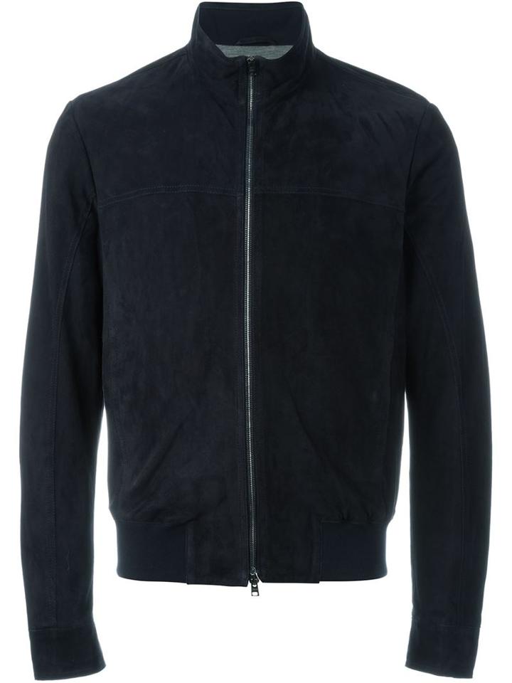 Herno Zip Front Leather Jacket