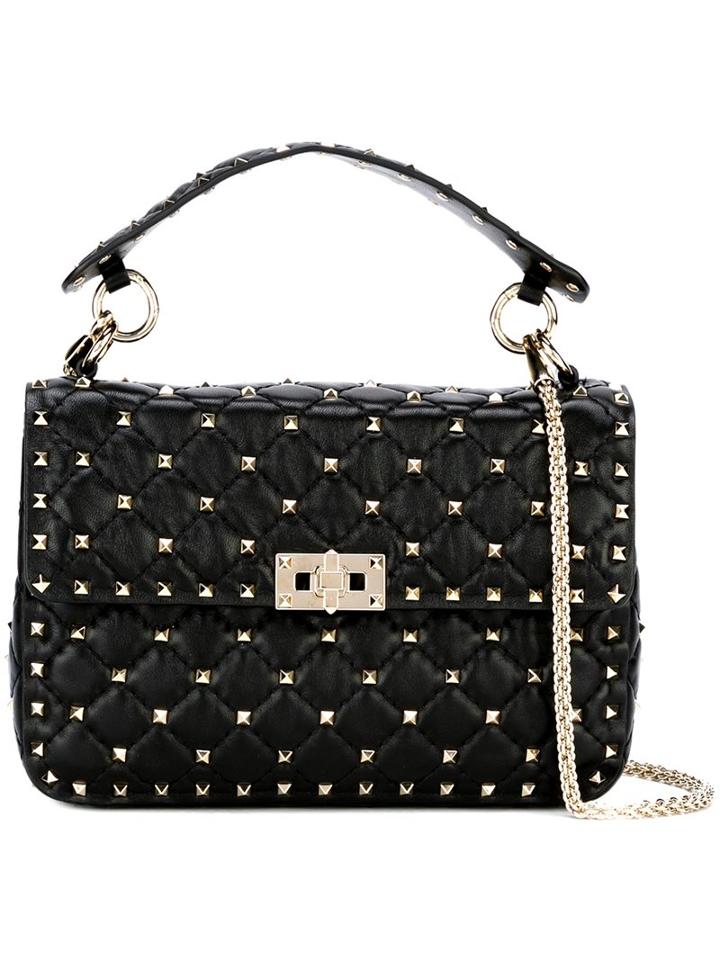 Valentino 'rockstud Matelasse' Shoulder Bag, Women's, Black