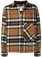 We11done Half Zip Shirt Jacket - Brown
