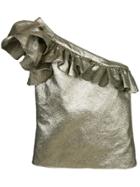 Philosophy Di Lorenzo Serafini Ruffled One Shoulder Blouse - Metallic