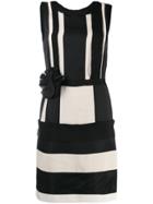 Lanvin Vintage 2010 Striped Pencil Dress - Black