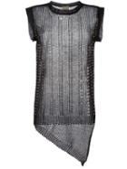 Nude Sequin Panel Vest, Women's, Size: 40, Black, Linen/flax/cotton