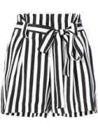 L'agence Striped Shorts - White
