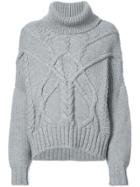 Thom Krom Chunky Cable Knit Jumper - Grey